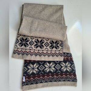Rectangular Knit Scarf in Tan